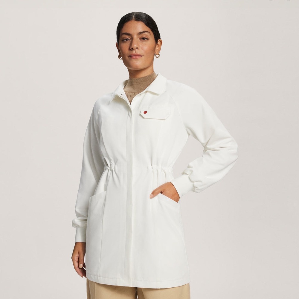 AmorSui Women's Lab Coat White Small New With Tags